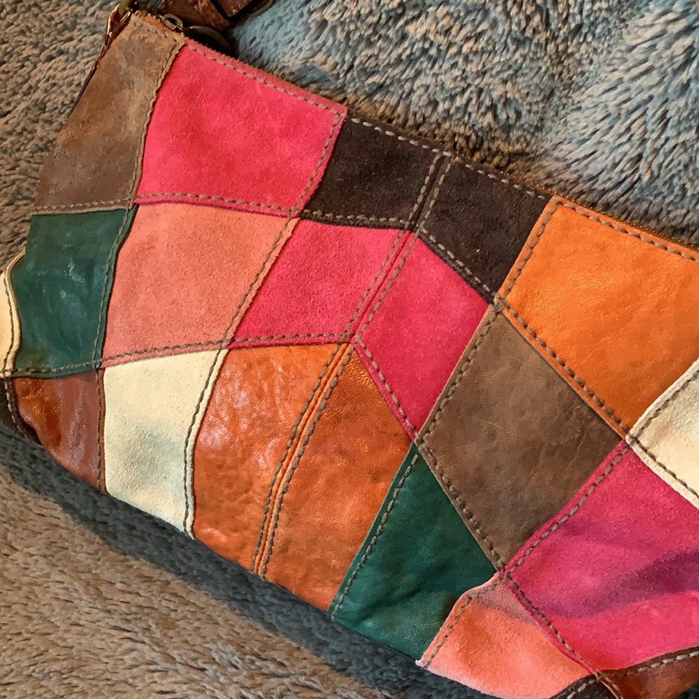 Leather & Suede Patchwork Handbag - image 2